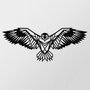 Wallity Eagle3 Metal Decor Escultura de Pared Negra